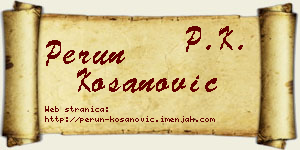 Perun Kosanović vizit kartica